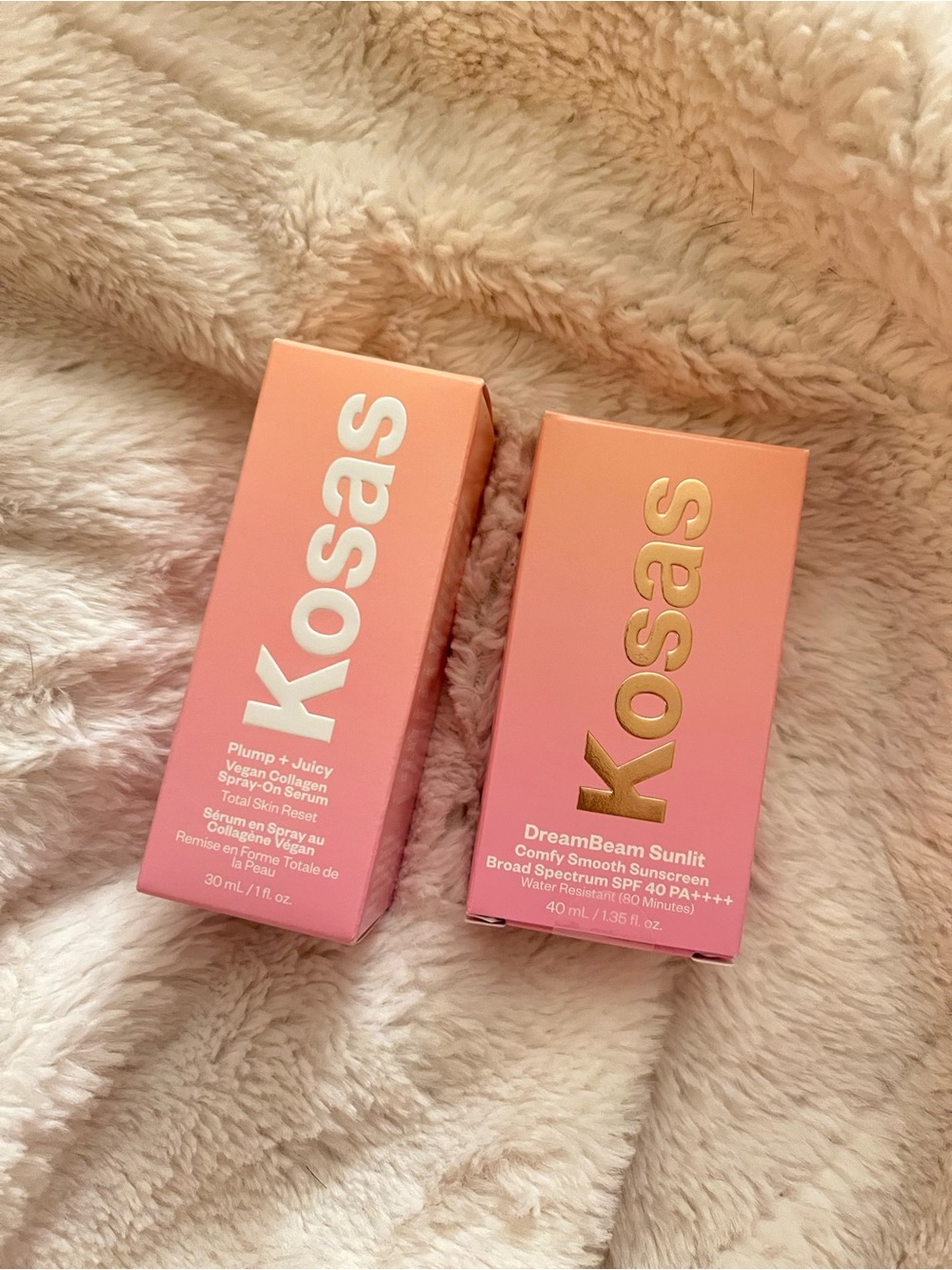 Kosas DreamBeam Sunlit SPF 40 & Plump + Juicy Serum Duo
